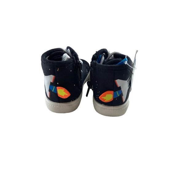 Carter's Toddler High Top Sneakers‎ Space Rocket Print Size 4 - Picture 5 of 5